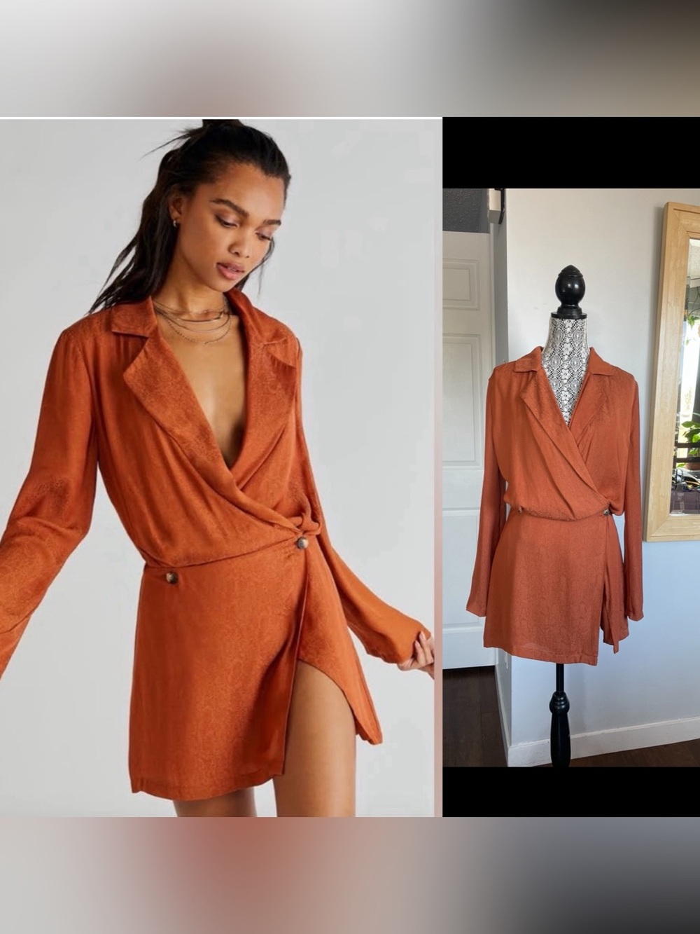 NWT Free People Simone Blazer Wrap Dress. Small.